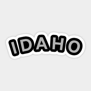 Idaho Typography Sticker